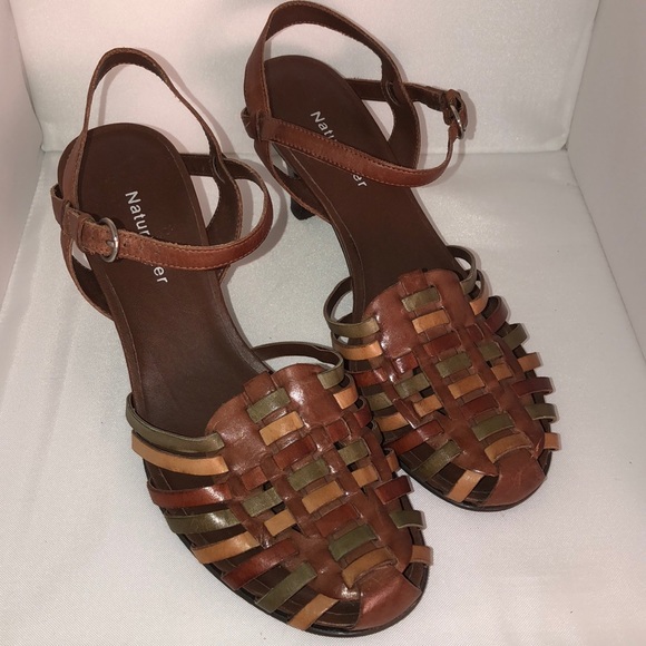 Naturalizer Shoes - Naturalizer Braided Multi Colored Leather Heels